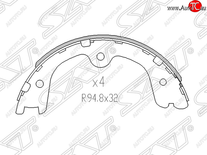 1 439 р. Колодки тормозные SAT (задние)  Nissan Frontier  2 - Pathfinder  R51  с доставкой в г. Горно‑Алтайск