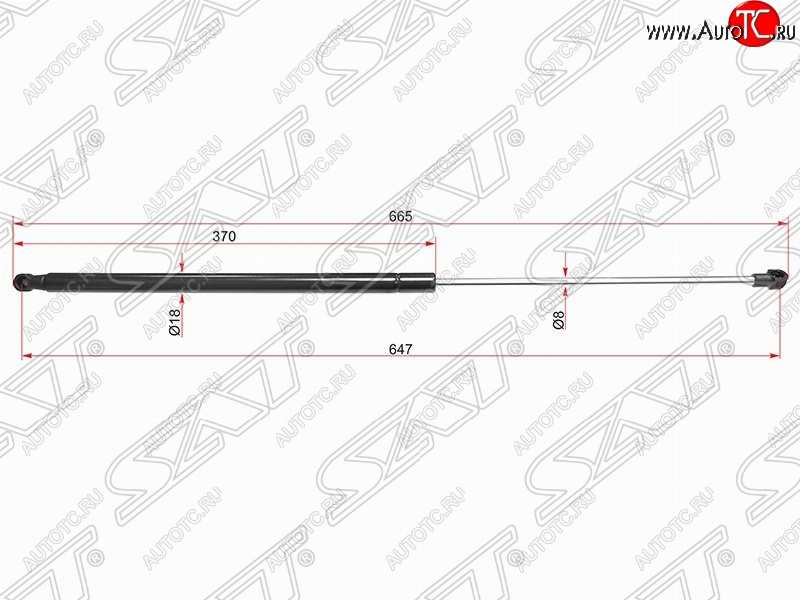 719 р. Газовый упор крышки багажника SAT  Nissan Juke  1 YF15 (2010-2020) дорестайлинг, рестайлинг  с доставкой в г. Горно‑Алтайск