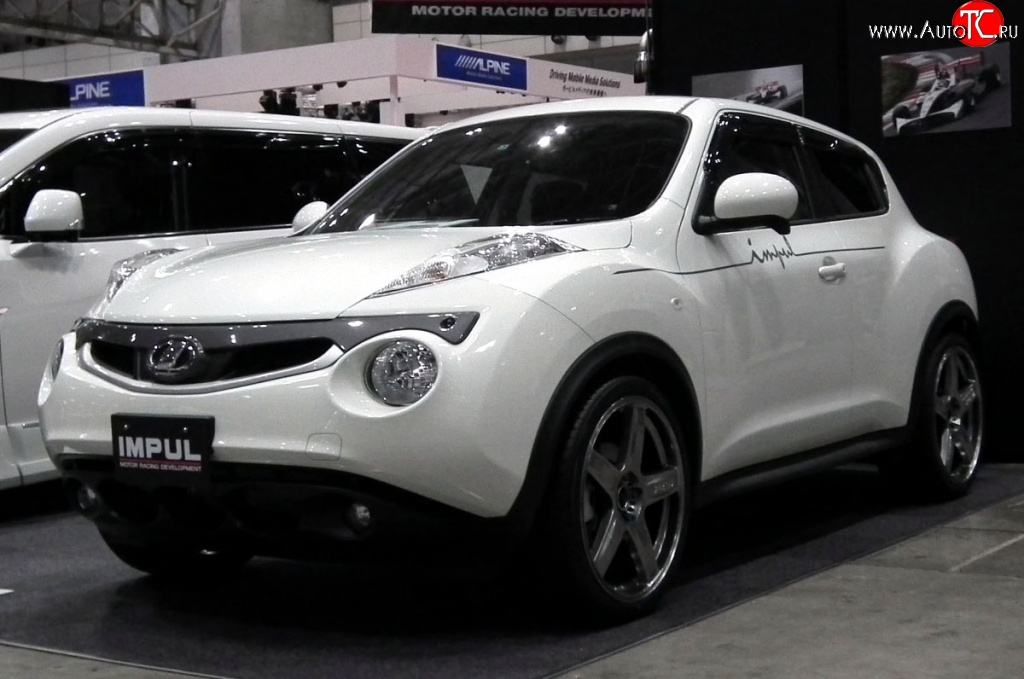 5 249 р. Решётка радиатора Impul Nissan Juke 1 YF15 дорестайлинг (2010-2014) (Неокрашенная)  с доставкой в г. Горно‑Алтайск