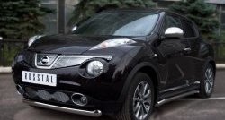 16 799 р. Одинарная защита переднего бампера SLITKOFF диаметром 76 мм (4x4) Nissan Juke 1 YF15 дорестайлинг (2010-2014)  с доставкой в г. Горно‑Алтайск. Увеличить фотографию 4