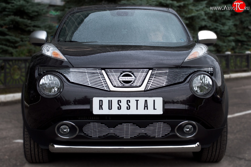 16 799 р. Одинарная защита переднего бампера SLITKOFF диаметром 76 мм (4x4) Nissan Juke 1 YF15 дорестайлинг (2010-2014)  с доставкой в г. Горно‑Алтайск