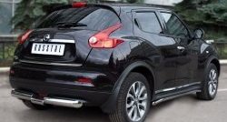 17 299 р. Защита порогов SLITKOFF из круглой трубы диаметром 42 мм (4x4) Nissan Juke 1 YF15 дорестайлинг (2010-2014)  с доставкой в г. Горно‑Алтайск. Увеличить фотографию 3