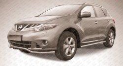 Фигурная защита переднего бампера Slitkoff (57 мм) Nissan (Нисан) Murano (Мурано)  2 Z51 (2010-2016) 2 Z51 рестайлинг