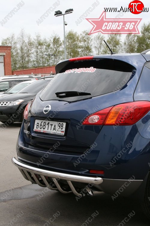 16 064 р. Защита заднего бампера Souz-96 (d60) Nissan Murano 2 Z51 дорестайлинг (2008-2011)  с доставкой в г. Горно‑Алтайск