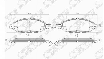 Комплект передних тормозных колодок SAT Nissan Murano 3 Z52 рестайлинг (2020-2025)