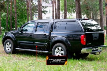 6 849 р. Молдинги дверей RA (широкие, комплект)  Nissan Navara  2 D40 (2004-2010) дорестайлинг (Поверхность глянец (под покраску), Неокрашенные)  с доставкой в г. Горно‑Алтайск. Увеличить фотографию 2