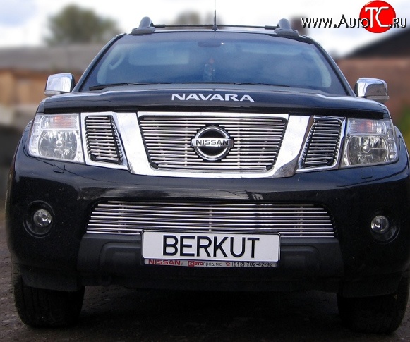 6 799 р. Декоративная вставка решетки радиатора (рестайлинг) Berkut Nissan Navara 2 D40 дорестайлинг (2004-2010)  с доставкой в г. Горно‑Алтайск