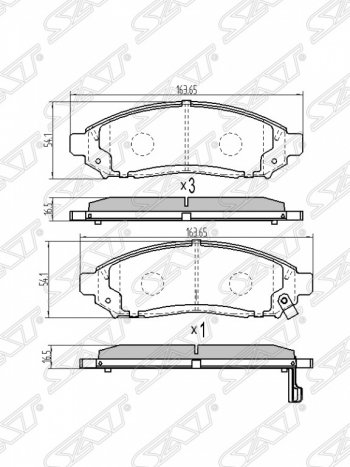 Колодки тормозные SAT (передние)  Navara  2 D40, Pathfinder  R51, Serena  2