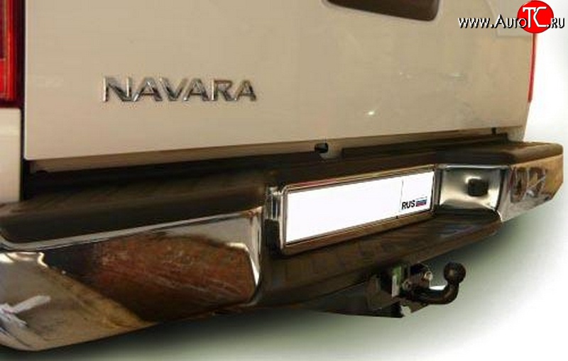 8 189 р. Фаркоп (бампер со ступенькой) NovLine Nissan Navara 2 D40 дорестайлинг (2004-2010)  с доставкой в г. Горно‑Алтайск