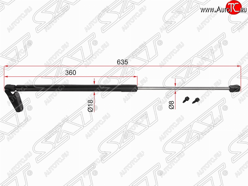 979 р. Правый упор крышки багажника (газовый) SAT  Nissan Note  2 (2012-2016) E12 дорестайлинг  с доставкой в г. Горно‑Алтайск