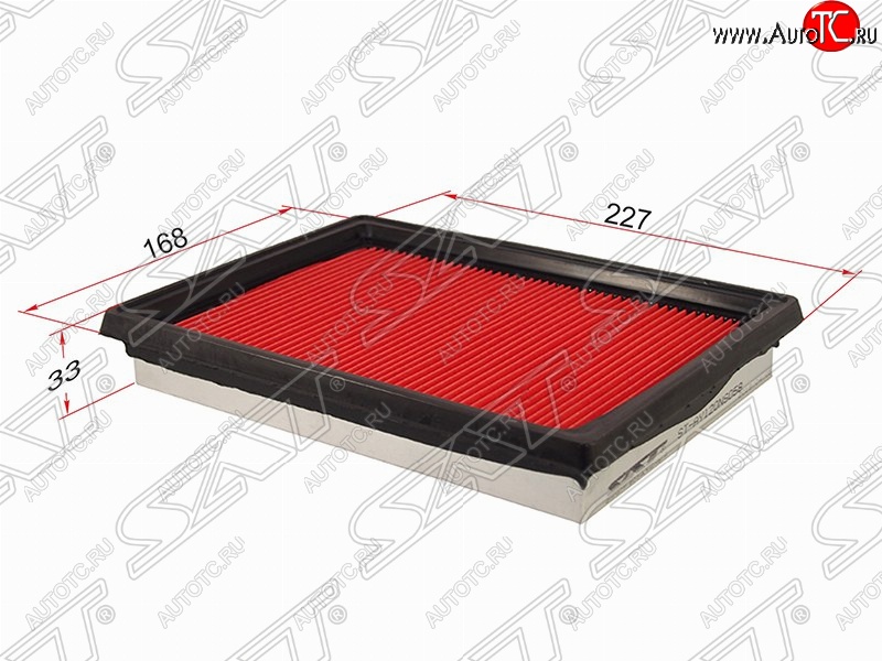 247 р. Фильтр воздушный двигателя SAT (227х168х33 mm)  Nissan Note  2 (2012-2020) E12 дорестайлинг, E12 рестайлинг  с доставкой в г. Горно‑Алтайск