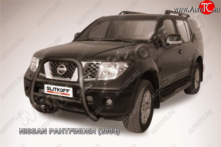 29 999 р. Кенгурятник d76 высокий Nissan Pathfinder R51 дорестайлинг (2004-2007) (Цвет: серебристый)  с доставкой в г. Горно‑Алтайск