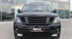 64 549 р. Накладка на передний бампер Impul Nissan Patrol 6 Y62 дорестайлинг (2010-2014) (Неокрашенная)  с доставкой в г. Горно‑Алтайск. Увеличить фотографию 3