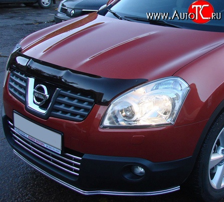 3 299 р. Дефлектор капота NovLine Nissan Qashqai +2 1 J10 дорестайлинг (2008-2010)  с доставкой в г. Горно‑Алтайск