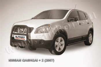 18 399 р. Кенгурятник d57 высокий Nissan Qashqai +2 1 J10 дорестайлинг (2008-2010) (Цвет: серебристый)  с доставкой в г. Горно‑Алтайск. Увеличить фотографию 1