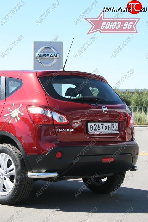 9 179 р. Защита заднего бампера из боковых уголков Souz-96 (d60) Nissan Qashqai +2 1 J10 дорестайлинг (2008-2010)  с доставкой в г. Горно‑Алтайск