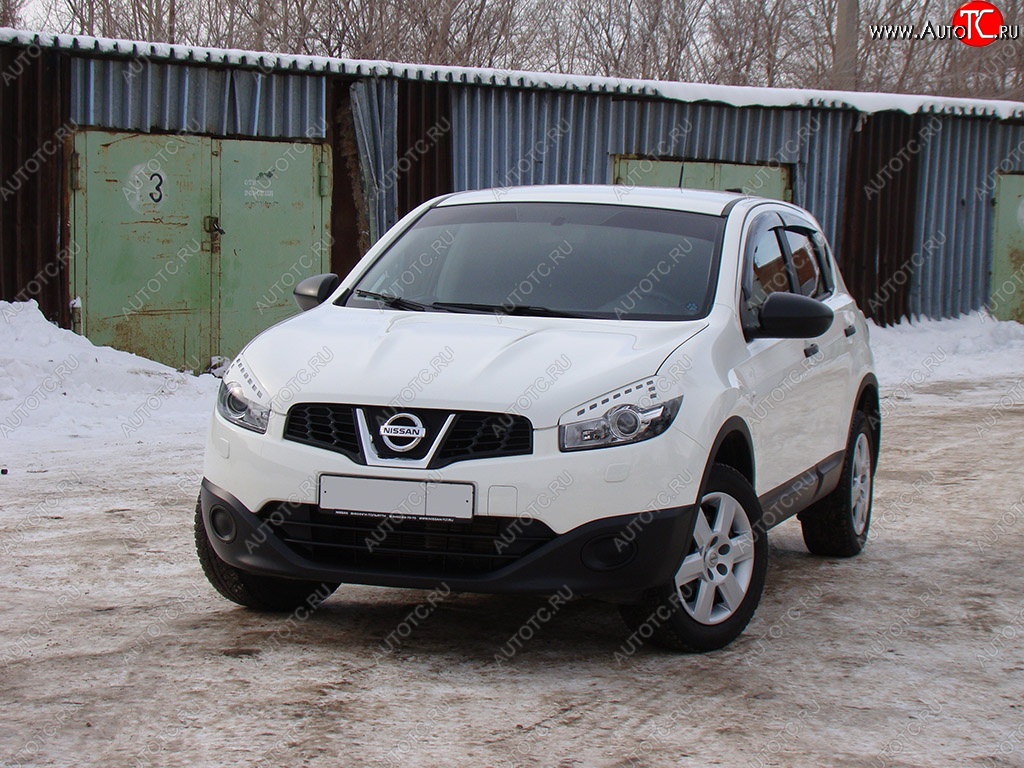 1 599 р. Реснички на фары Tuning-Sport  Nissan Qashqai  1 (2010-2013) J10 рестайлинг (Неокрашенные)  с доставкой в г. Горно‑Алтайск