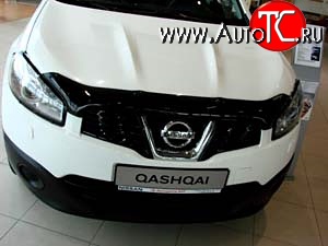 2 879 р. Дефлектор капота NovLine Nissan Qashqai 1 J10 рестайлинг (2010-2013)  с доставкой в г. Горно‑Алтайск