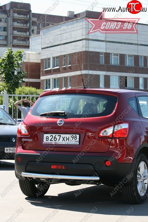 15 929 р. Защита заднего бампера Souz-96 (d60 с элементами из профиля) Nissan Qashqai 1 J10 рестайлинг (2010-2013)  с доставкой в г. Горно‑Алтайск