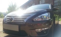 Сетка на бампер Russtal (черная) Nissan Teana 3 L33 дорестайлинг (2014-2020)