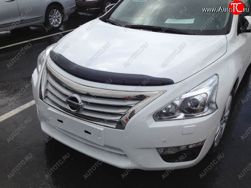 2 699 р. Дефлектор капота SIM Nissan Teana 3 L33 дорестайлинг (2014-2020)  с доставкой в г. Горно‑Алтайск