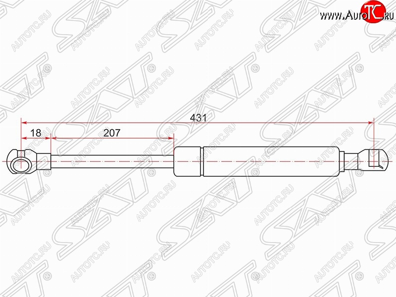 829 р. Газовый упор капота SAT  Nissan Teana  1 J31 (2003-2005) дорестайлинг  с доставкой в г. Горно‑Алтайск