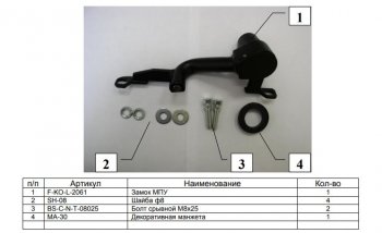 15 899 р. Замок КПП FORTUS  Nissan Terrano  D10 (2013-2022), Renault Duster  HS (2010-2021), Renault Sandero  (BS) (2009-2014), Renault Sandero Stepway  (BS) (2010-2014), Лада Ларгус (2012-2021)  с доставкой в г. Горно‑Алтайск. Увеличить фотографию 3