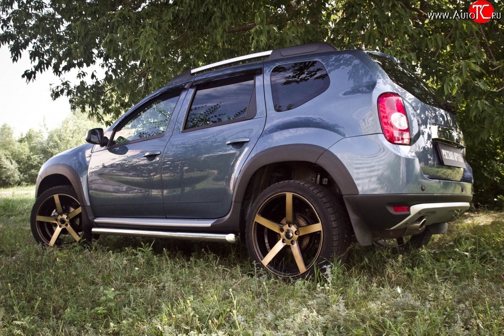 5 349 р. Накладки колесных арок RA (короткие, комплект) Renault Duster HS дорестайлинг (2010-2015) (Поверхность шагрень)  с доставкой в г. Горно‑Алтайск