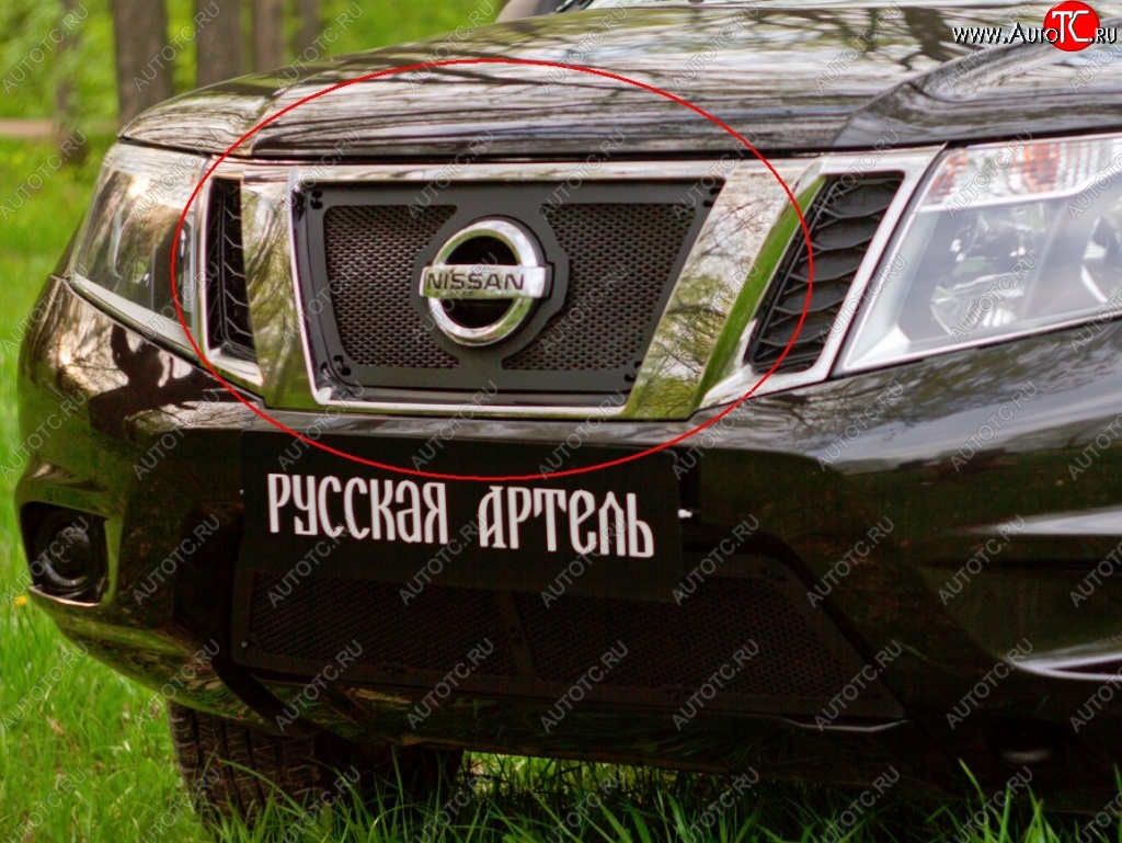 1 379 р. Защитная сетка решетки радиатора РА Nissan Terrano D10 дорестайлинг (2013-2016)  с доставкой в г. Горно‑Алтайск