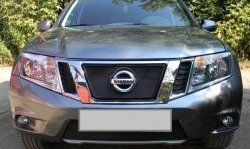 1 469 р. Нижняя сетка на бампер Russtal (черная) Nissan Terrano D10 рестайлинг (2016-2022)  с доставкой в г. Горно‑Алтайск. Увеличить фотографию 4