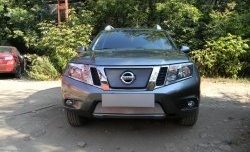 1 539 р. Нижняя сетка на бампер Russtal (хром) Nissan Terrano D10 дорестайлинг (2013-2016)  с доставкой в г. Горно‑Алтайск. Увеличить фотографию 4