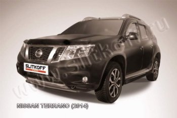 Защита переднего бампер Slitkoff Nissan Terrano D10 дорестайлинг (2013-2016)