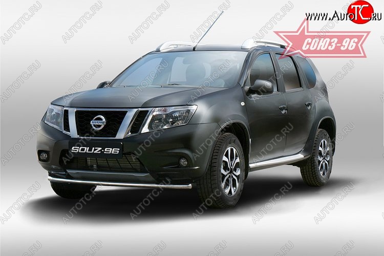 10 799 р. Защита переднего бампера одинарная Souz-96 (d42) Nissan Terrano D10 рестайлинг (2016-2022)  с доставкой в г. Горно‑Алтайск