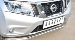 14 649 р. Одинарная защита переднего бампера диаметром 63 мм SLITKOFF Nissan Terrano D10 рестайлинг (2016-2022)  с доставкой в г. Горно‑Алтайск. Увеличить фотографию 2