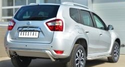 15 499 р. Защита заднего бампера (Ø42 мм волна, нержавейка) SLITKOFF Nissan Terrano D10 дорестайлинг (2013-2016)  с доставкой в г. Горно‑Алтайск. Увеличить фотографию 4