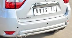 14 449 р. Одинарная защита заднего бампера из трубы диаметром 42 мм SLITKOFF Nissan Terrano D10 дорестайлинг (2013-2016)  с доставкой в г. Горно‑Алтайск. Увеличить фотографию 2