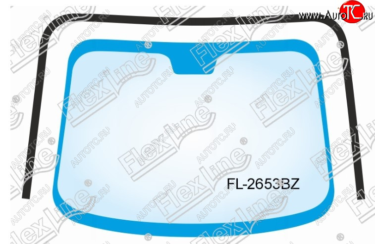 2 669 р. Молдинг лобового стекла FlexLine Nissan Tiida 1 седан C11 рестайлинг (2010-2014)  с доставкой в г. Горно‑Алтайск