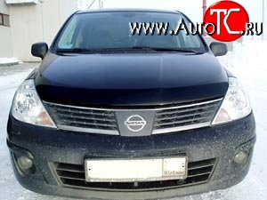 2 699 р. Дефлектор капота NovLine Nissan Tiida 1 хэтчбэк C11 дорестайлинг, Япония (2004-2007)  с доставкой в г. Горно‑Алтайск