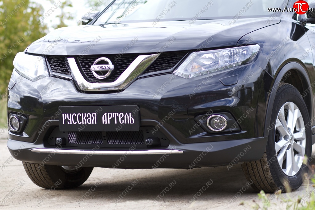 1 789 р. Защитная сетка решетки переднего бампера РА Nissan X-trail 3 T32 рестайлинг (2017-2022)  с доставкой в г. Горно‑Алтайск