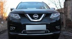 1 569 р. Сетка (под парктроник) на бампер Russtal (хром) Nissan X-trail 3 T32 рестайлинг (2017-2022)  с доставкой в г. Горно‑Алтайск. Увеличить фотографию 2