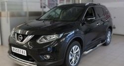 16 599 р. Защита переднего бампера (2 трубыØ63 и 42 мм, нержавейка) SLITKOFF Nissan X-trail 3 T32 дорестайлинг (2013-2018)  с доставкой в г. Горно‑Алтайск. Увеличить фотографию 4