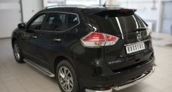 15 999 р. Одинарная защита заднего бампера из трёх труб диаметром 63 мм SLITKOFF Nissan X-trail 3 T32 рестайлинг (2017-2022)  с доставкой в г. Горно‑Алтайск. Увеличить фотографию 4