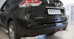 13 999 р. Защита заднего бампера (Ø63 мм уголки, нержавейка) SLITKOFF Nissan X-trail 3 T32 рестайлинг (2017-2022)  с доставкой в г. Горно‑Алтайск. Увеличить фотографию 2