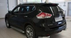 13 999 р. Защита заднего бампера (Ø63 мм уголки, нержавейка) SLITKOFF Nissan X-trail 3 T32 рестайлинг (2017-2022)  с доставкой в г. Горно‑Алтайск. Увеличить фотографию 4