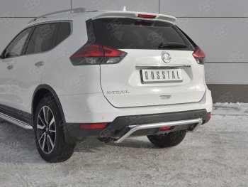 13 999 р. Защита заднего бампера (Ø42 мм волна, нержавейка) SLITKOFF Nissan X-trail 3 T32 рестайлинг (2017-2022)  с доставкой в г. Горно‑Алтайск. Увеличить фотографию 4