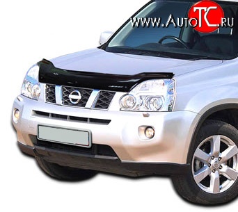 3 199 р. Дефлектор капота NovLine  Nissan X-trail  2 T31 (2007-2011) дорестайлинг  с доставкой в г. Горно‑Алтайск