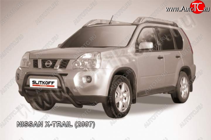 18 999 р. Кенгурятник d57 низкий Nissan X-trail 2 T31 дорестайлинг (2007-2011) (Цвет: серебристый)  с доставкой в г. Горно‑Алтайск