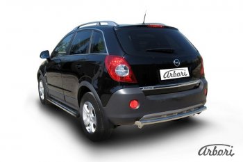 9 809 р. Защита заднего бампера Arbori (нержавейка, 1 труба d57 mm). Opel Antara (2006-2010)  с доставкой в г. Горно‑Алтайск. Увеличить фотографию 2