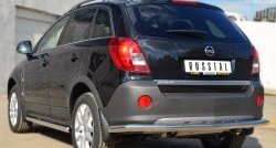 18 599 р. Одинарная защита заднего бампера из трубы диаметром 63 мм SLITKOFF Opel Antara рестайлинг (2010-2015)  с доставкой в г. Горно‑Алтайск. Увеличить фотографию 4