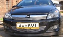 5 199 р. Декоративная вставка воздухозаборника Berkut Opel Astra H хэтчбек 5дв дорестайлинг (2004-2007)  с доставкой в г. Горно‑Алтайск. Увеличить фотографию 1